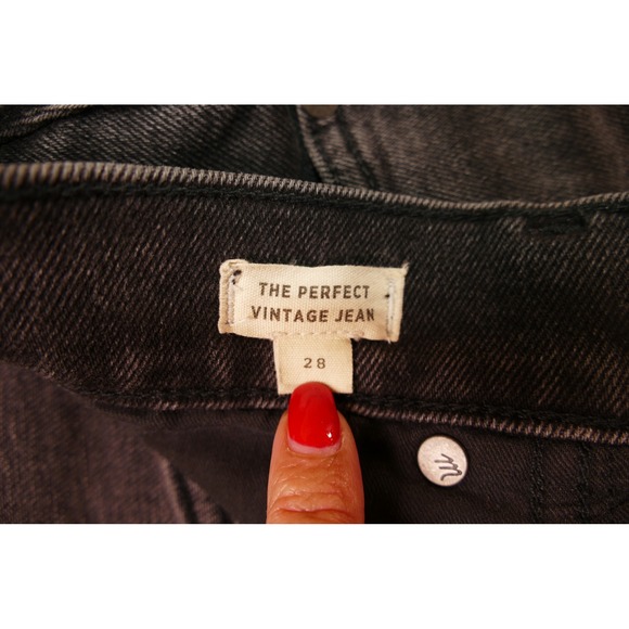 Madewell The Perfect Vintage Jean Womens Gray Wash High Rise Denim waist 30Pants - Picture 8 of 16